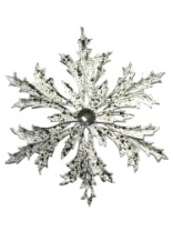 Украшение Снежинка 'Лучистая' 120 х 3мм. с каплями