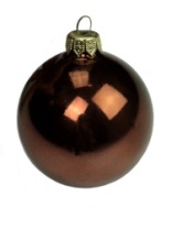 Шар 'Новогодний' 75 мм коричневый шоколад глянец