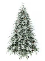 Ель Crystal Queen зеленая заснеженная с шишками 2,4 м