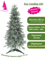 Ель Сапфир голубая с шишками 1,2 м