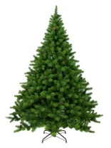 Ель Сказка зеленая с инеем и шишками 2,1 м