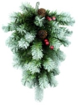 Еловое украшение 'Капля заснеженная с шишками и ягодами' 0,4 м (25)