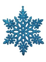 Снежинка голубая (1 шт.), d-150мм (140)