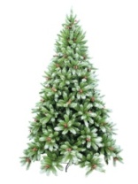 Ель Ice Tiffany зеленая заснеженная с шишками и ягодами 2,2 м