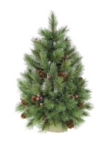 Фото Ель Tiffany зеленая с инеем шишками и ягодами в мешке 0,6 м Ель Tiffany зеленая с инеем шишками и ягодами в мешке 0,6 м