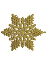 Снежинка золото (1 шт.), d-150мм (140)