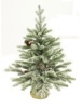 Ель Декоративная зеленая заснеженная с шишками ягодами в мешке 0,7 м