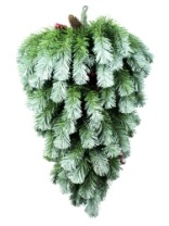 Еловое украшение 'Капля заснеженная с шишками и ягодами' 0,6 м