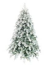 Ель Crystal Queen зеленая заснеженная с шишками 2,1 м