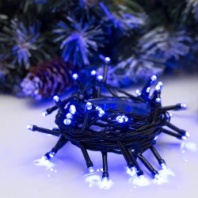 Электрогирлянда 'Нить' 5 м, IP20, тёмная нить, 50 LED, свечение синее, 8 режимов, 220 В