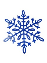 Снежинка - синяя набор 125мм (6 шт.) 5 в коробке