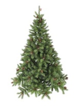 Фото Ель Tiffany зеленая с инеем шишками и ягодами 1,9 м Ель Tiffany зеленая с инеем шишками и ягодами 1,9 м
