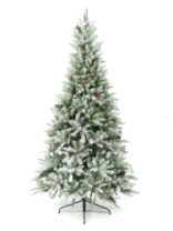 Фото Ель Fusion зеленая заснеженная с шишками с ягодами 1,8 м Ель Fusion зеленая заснеженная с шишками с ягодами 1,8 м
