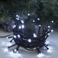 Электрогирлянда 'Нить' 5 м, IP20, тёмная нить, 50 LED, свечение белое, 8 режимов, 220 В