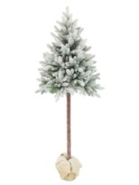 Ель Мия зеленая заснеженная на высокой ножке в мешке 1,8 м