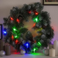 Электрогирлянда 'Нить' 5 м с насадками 'Комета', IP20, прозрачная нить, 20 LED, свечение мульти, миг