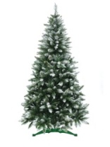 Ель Снежная Симфония зеленая заснеженная с шишками 1,85 м