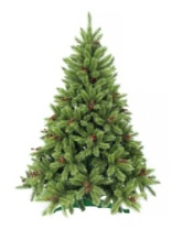Ель Tiffany зеленая с инеем шишками и ягодами 1,6 м