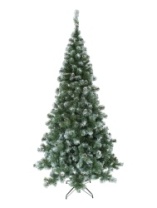 Ель Кавказская зеленая заснеженная с шишками 2,4 м