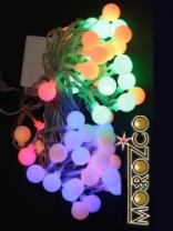 Светодиоды шарики 50 ламп с контроллером и коннектором, многоцветный, (60)