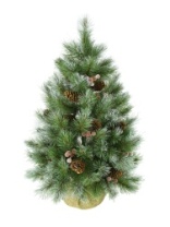 Фото Ель Ice Tiffany зеленая заснеженная с шишками и ягодами в мешке 0,6 м Ель Ice Tiffany зеленая заснеженная с шишками и ягодами в мешке 0,6 м