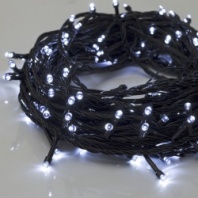 Электрогирлянда 'Нить' 20 м, IP20, тёмная нить, 200 LED, свечение белое, 8 режимов, 220 В