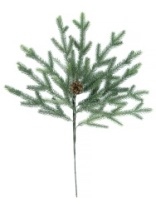 Фото Ветка хвойная с шишками 'Империал', 60 см, литая (10) Ветка хвойная с шишками 'Империал', 60 см, литая (10)