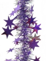 Звездопад фиолетовый серебро, 2м (35)