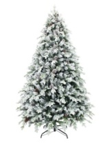 Ель Crystal Queen зеленая заснеженная с шишками 3,6 м (3 коробки)