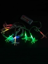 Светодиоды оптоволокно Цветок 10 ламп, с контроллером, питание от батарейки, (36)