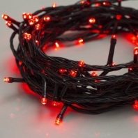 Электрогирлянда 'Нить' 10 м, IP20, тёмная нить, 100 LED, свечение красное, 8 режимов, 220 В