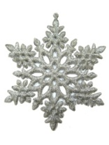 Снежинка серебро (1 шт.), d-150мм (140)