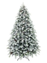 Ель Crystal Queen зеленая заснеженная с шишками 2,7 м