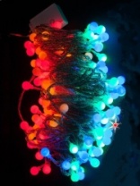 Светодиоды шарики 140 ламп с контроллером 8ф., многоцветный, (27)