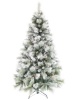 Ель Полярная зеленая заснеженная с шишками и ягодами 1,9 м