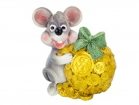 Мышка-копилка 'Пожелание благоденствия' 8х6х9 см