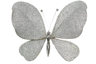 мини-украшение "бабочка" серебристая  купить недорого