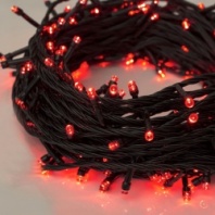 Электрогирлянда 'Нить' 20 м , IP20, тёмная нить, 200 LED, свечение красное, 8 режимов, 220 В