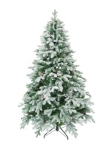 Ель Камелия зеленая заснеженная с шишками 1,8 м