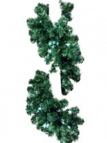 Гирлянда еловая 'Рождественская 9' 270 см зеленая со звездами