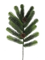Ветка хвойная с шишками 'Классик', 60 см, литая (10)