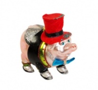 Украшение символ года Поросенок (стекло) 23040-1