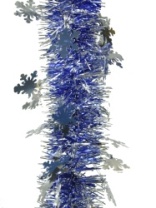 Снежинка синий/серебро 2м (25)